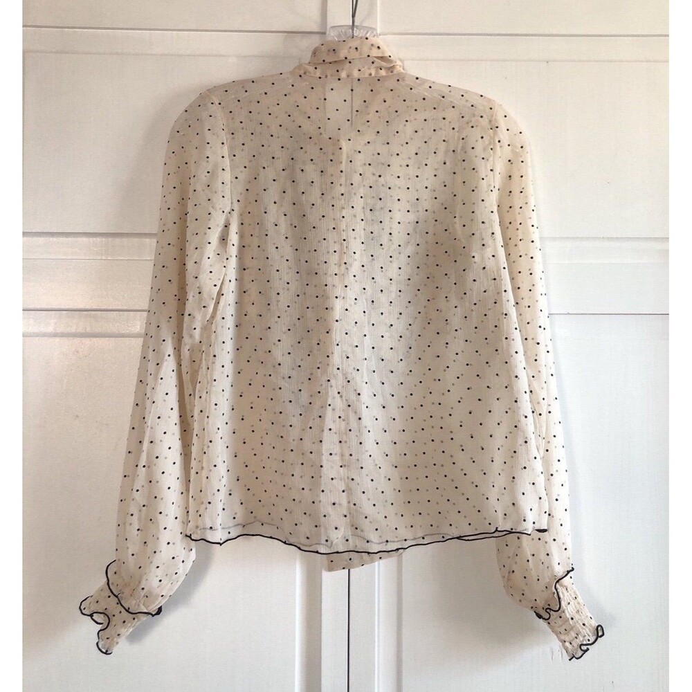 Polka Dot Sheer Blouse - Picture 3 of 4